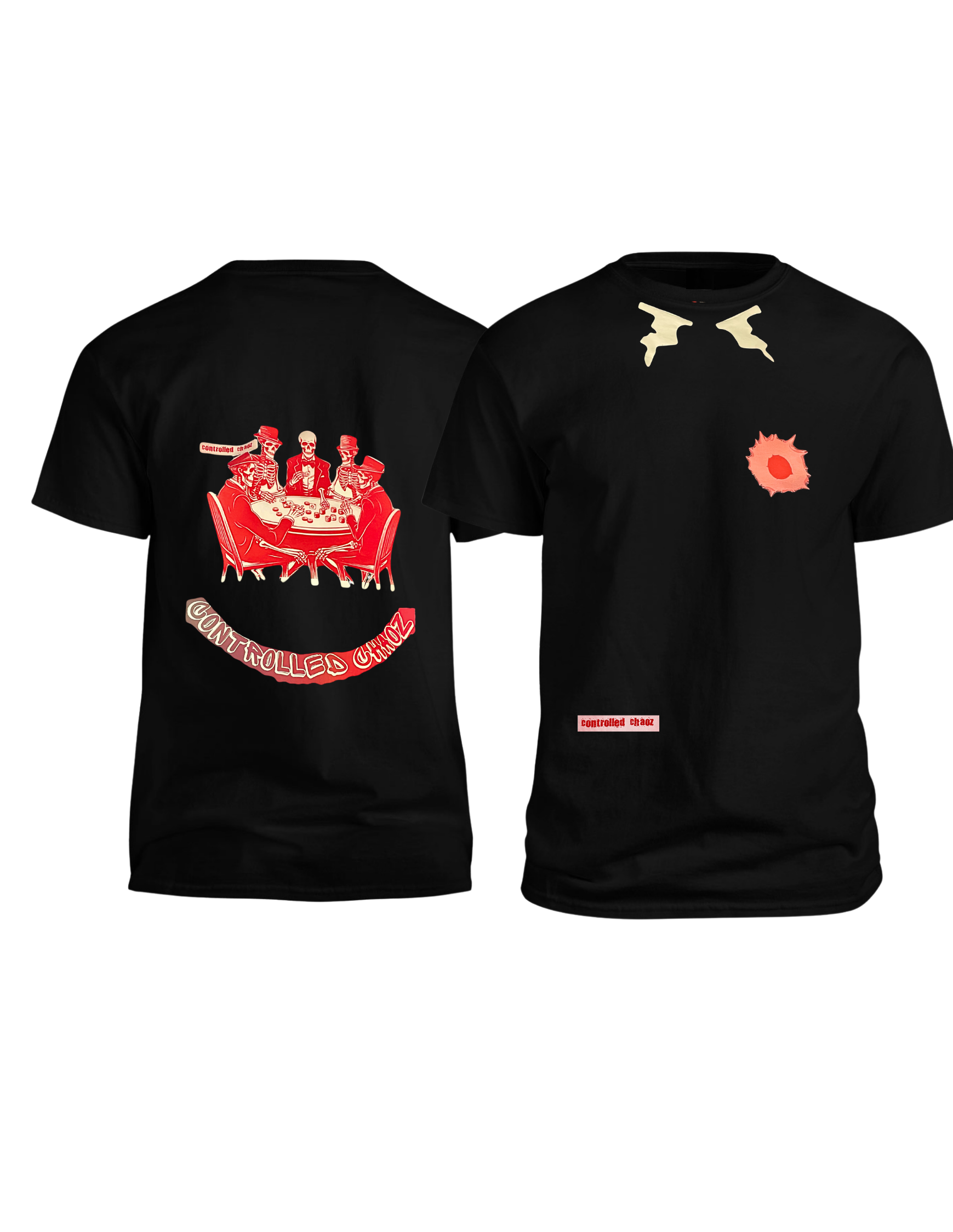 Controlled Chaoz Skull Party T- Shirt(Red)