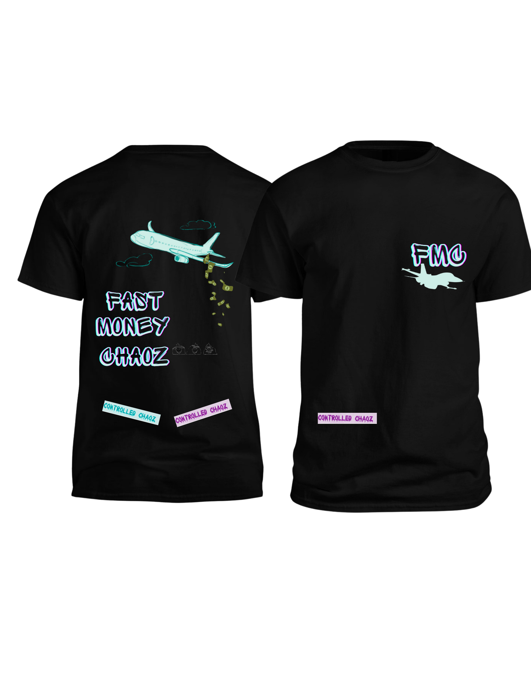 Glitched FMC-FAST MONEY CHAOZ T-Shirt