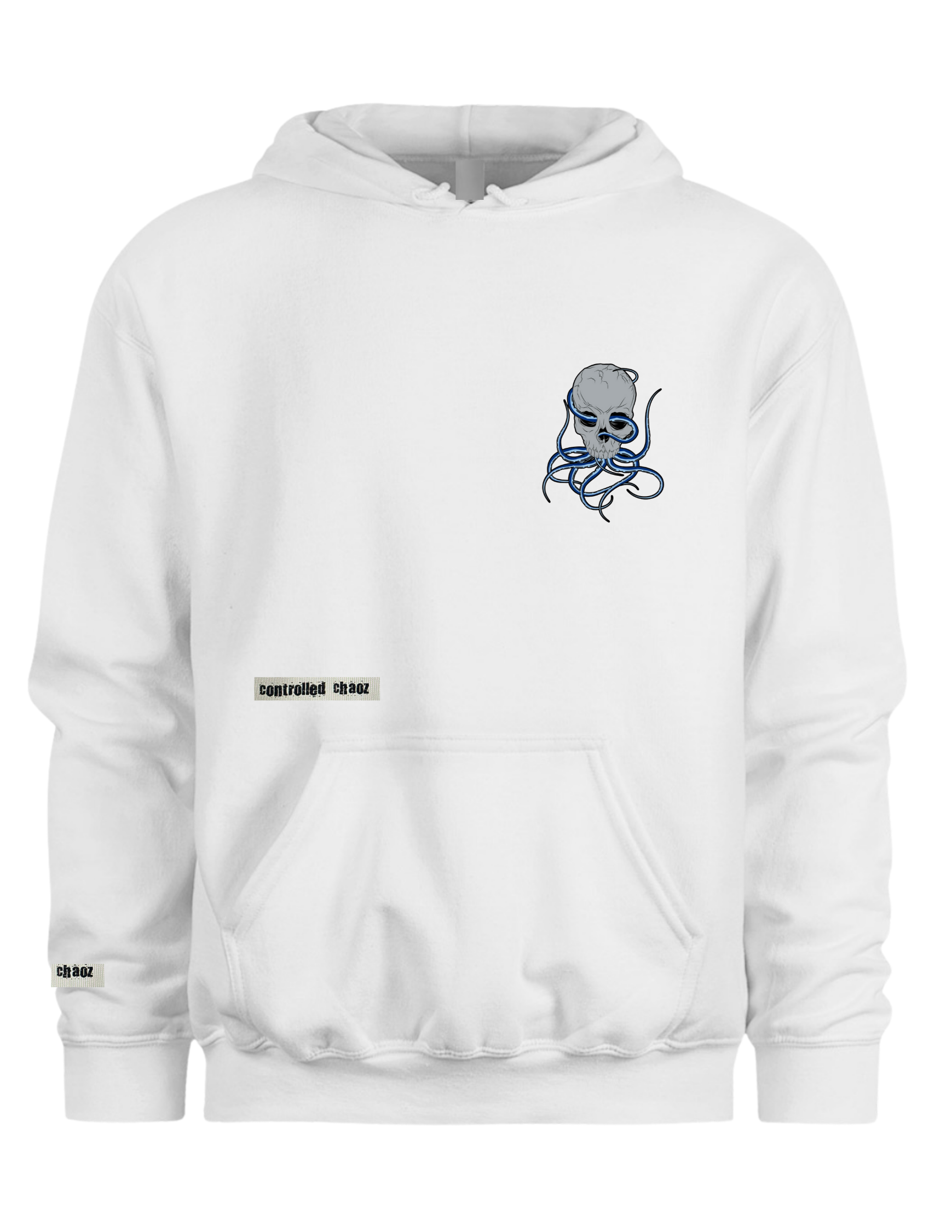MudMadeMan Hoodie (Blue) Black and White